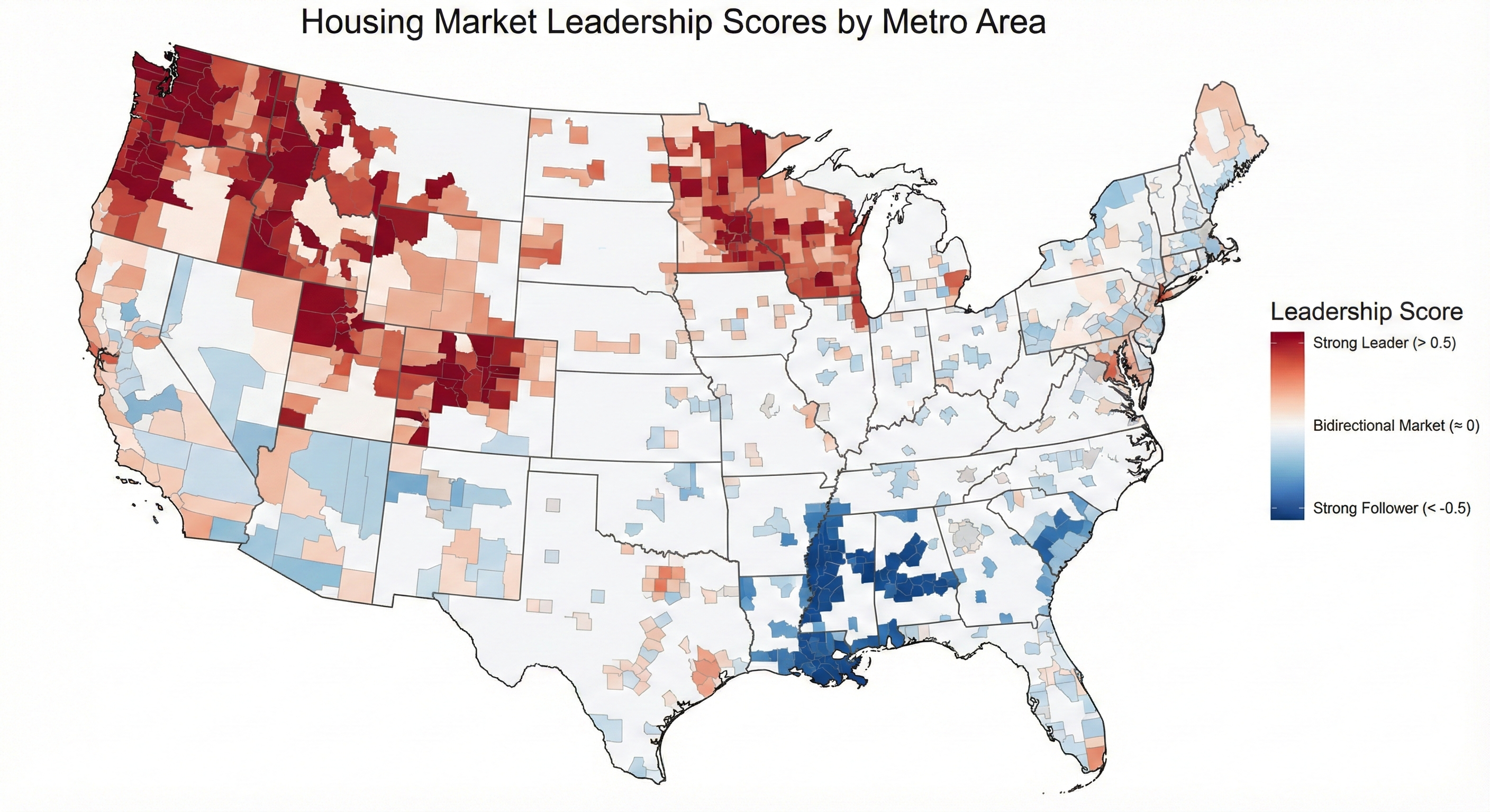 Housing Market Leadership Scores by Metro Area